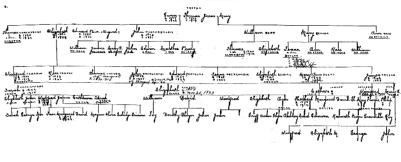 Descendant Chart, Jones of Trefan